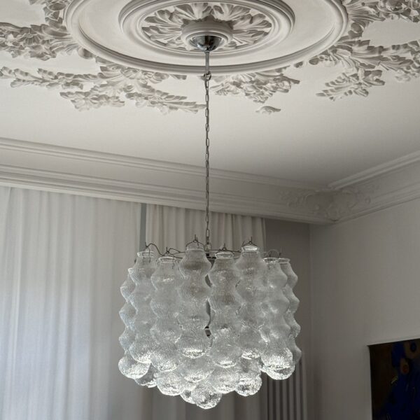 Żyrandol Seguso, proj. Napoleone Martinuzzi, Włochy, lata 70