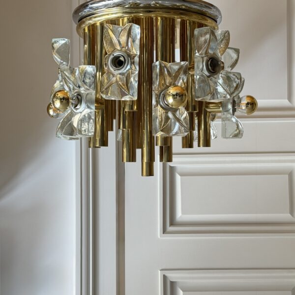 Plafoniera Sische Leuchten ze szkłem Murano, Niemcy, lata 70