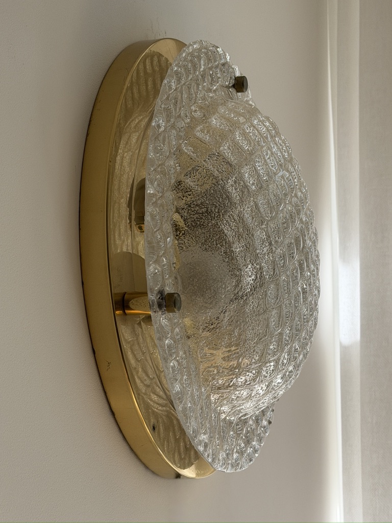 Plafon ze strukturalnego szkła Murano, Fischer Leuchten, Niemcy, lata 70 - obrazek 6
